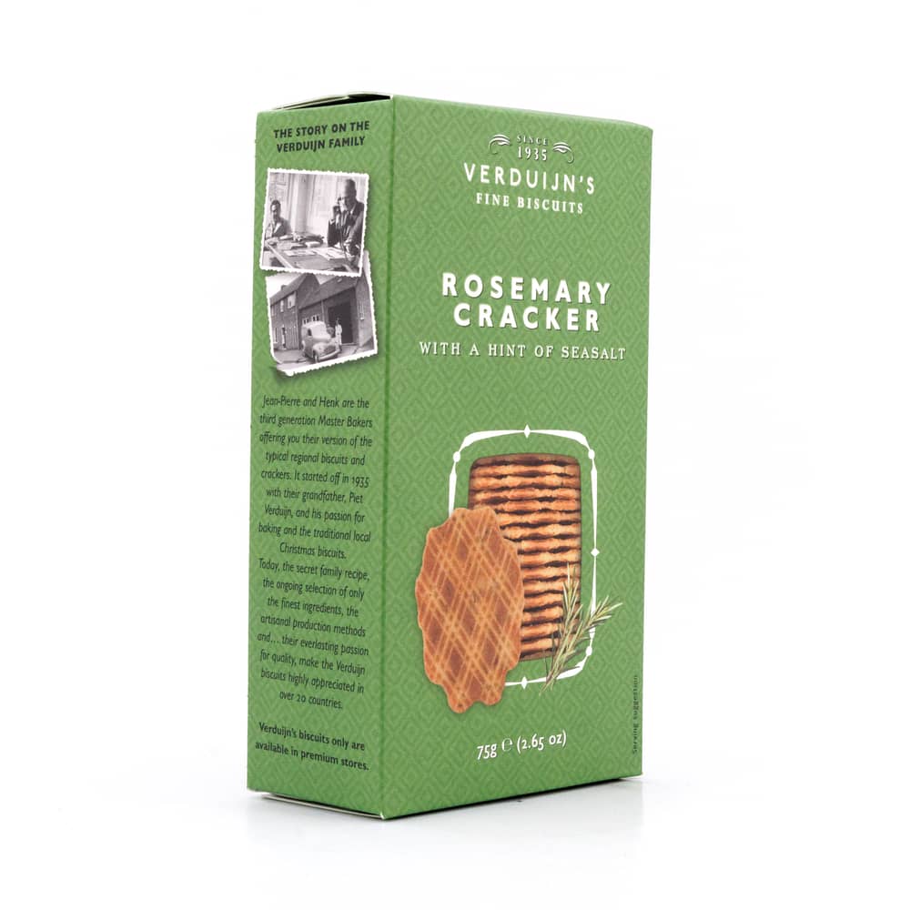 Verduijn's Rosemary Cracker Waffeln mit Rosmarin und Meersalz 75 Gramm Produktbild
