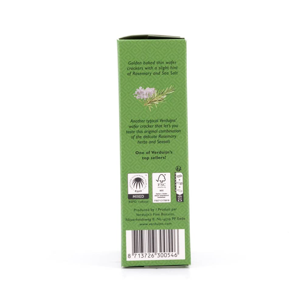 Verduijn's Rosemary Cracker Waffeln mit Rosmarin und Meersalz 75 Gramm Produktbild