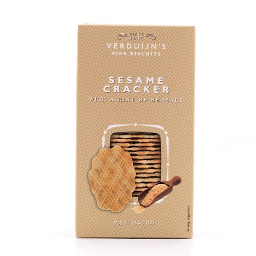 Verduijn's Sesame Cracker Waffeln mir Sesam und Meersalz 75 Gramm Produktbild