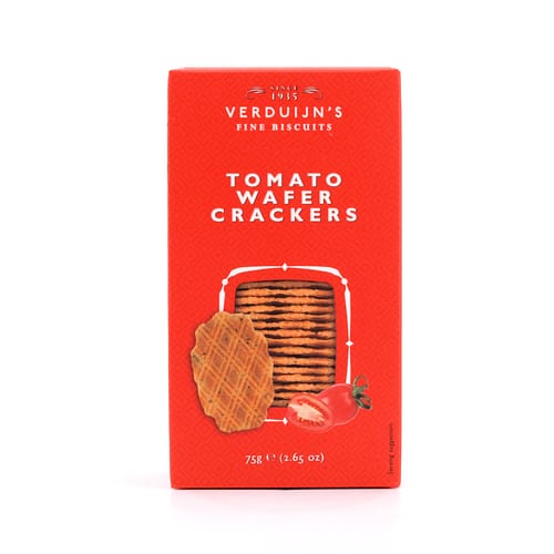 Verduijn's Tomato Wafer Crackers Waffeln mit Tomate und Basilikum 75 Gramm Produktbild