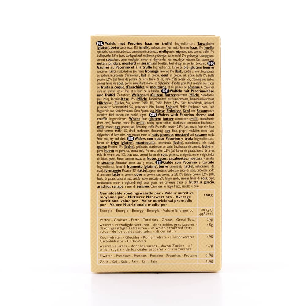 Verduijn's Pecorino Truffle Wafer Cracker Waffeln mit Pecorino-Käse und Trüffel 75 Gramm Produktbild