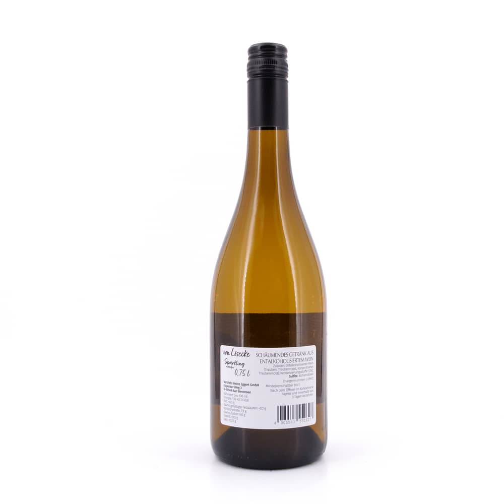 von Lösecke Sparkling O Schäumendes Getränk aus entalkoholisiertem Wein 0,750 Liter Produktbild