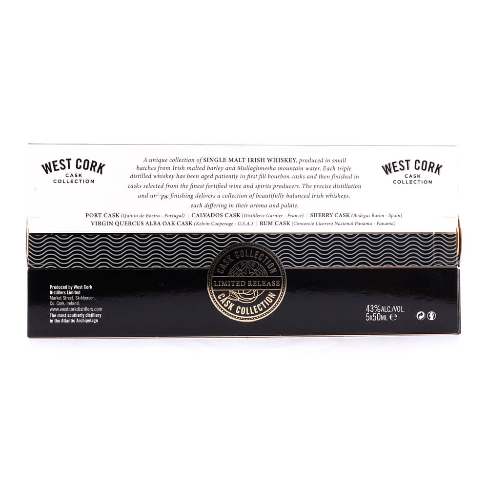 West Cork Collection Set aus (5 x 5cl Flaschen) 0,250 Liter/ 43.0% vol Produktbild