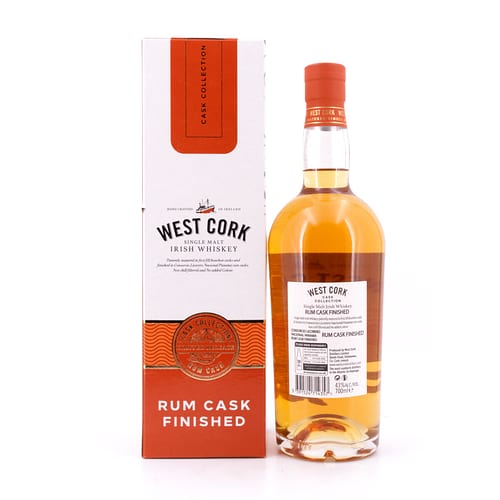 West Cork Single Malt Rum Cask Finish 0,70 Liter/ 43.0% vol Produktbild