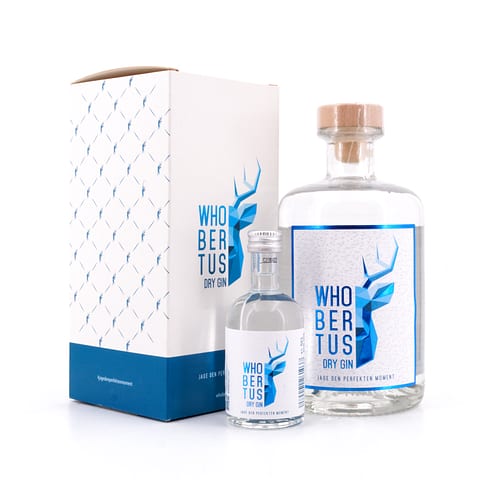 WHOBERTUS Dry Gin inkl. Miniatur 0,550 Liter/ 42.0% vol Produktbild