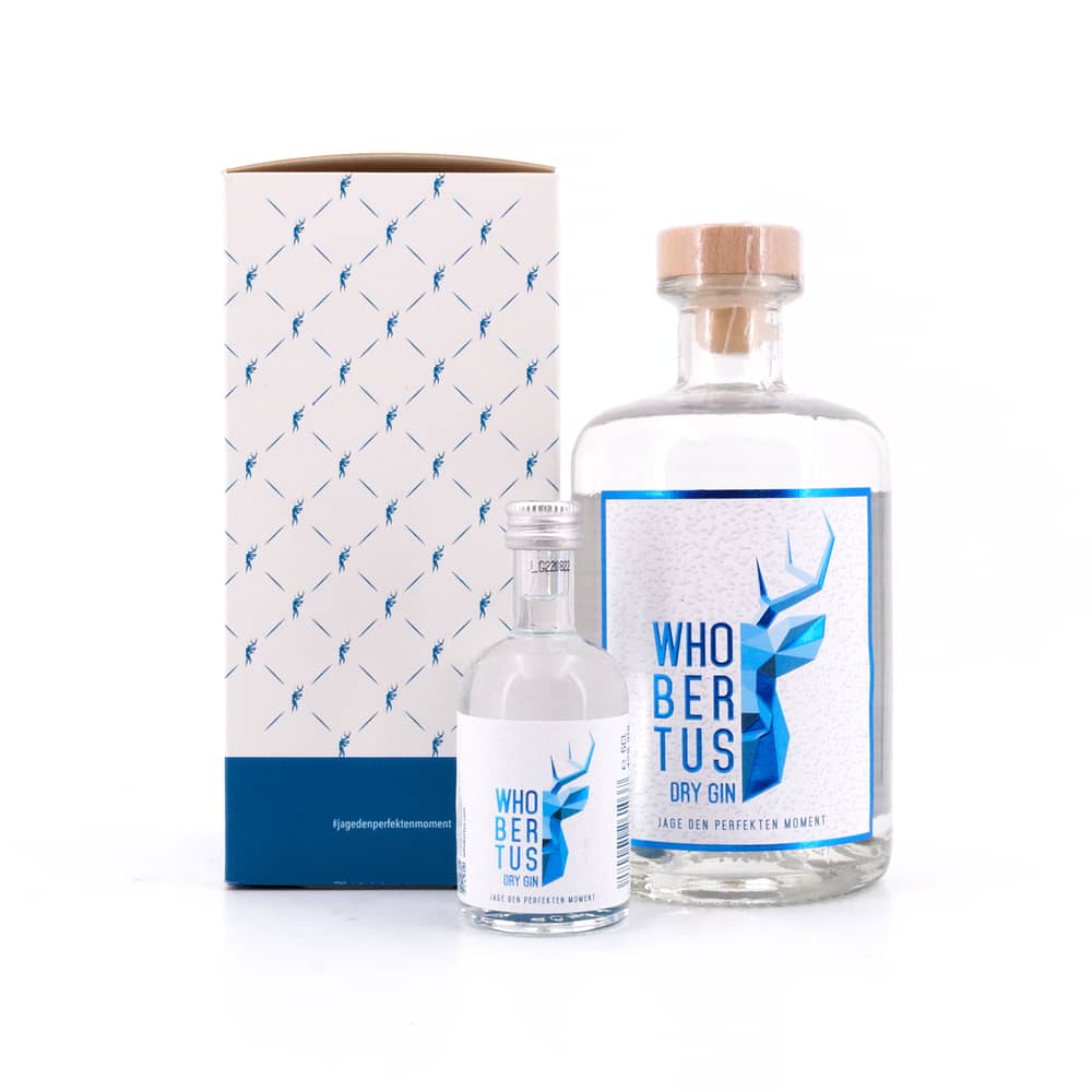 WHOBERTUS Dry Gin inkl. Miniatur 0,550 Liter/ 42.0% vol Produktbild