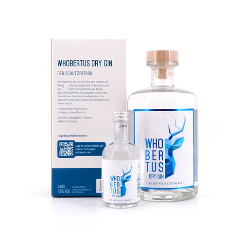 WHOBERTUS Dry Gin inkl. Miniatur 0,550 Liter/ 42.0% vol Produktbild