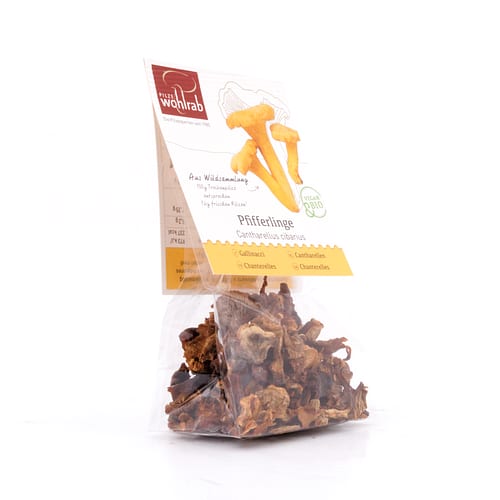 Wohlrab Pilze BIO Pfifferlinge getrocknet 20 Gramm Produktbild