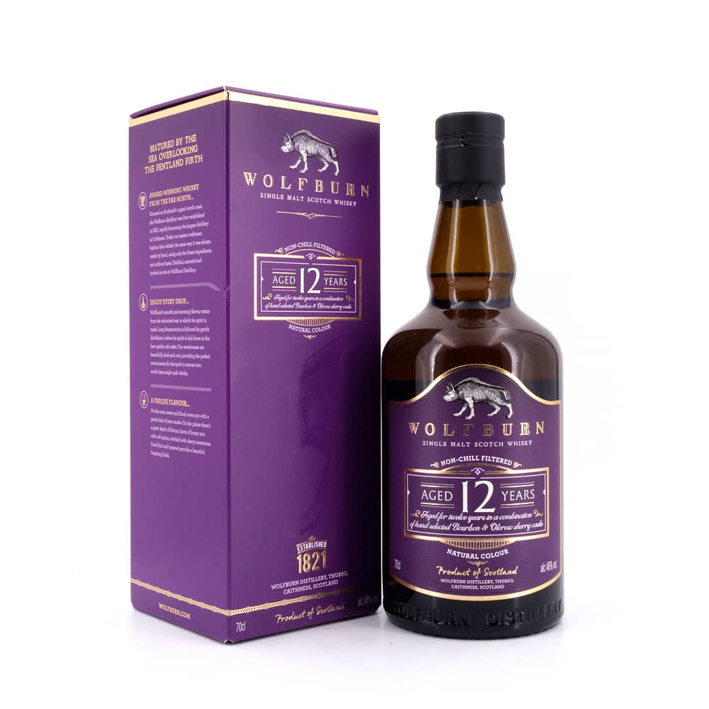Wolfburn 12 Jahre Bourbon & Sherry Casks 0,70 Liter/ 46.0% vol Produktbild